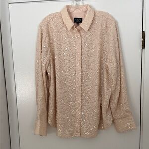 JCrew Collection classic fit sequin shirt